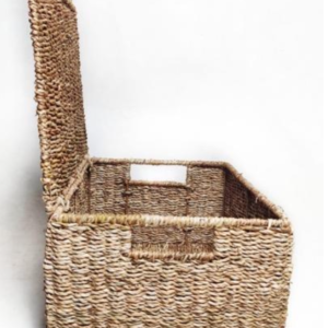 Sea Grass Basket with Metal Frame