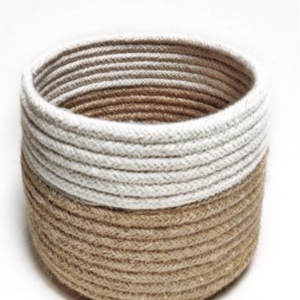 Jute with Recycle Cotton Basket (KOLMILOTA)