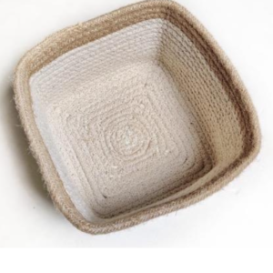 Natural Jute with Recycle Cotton Basket (BANANI)